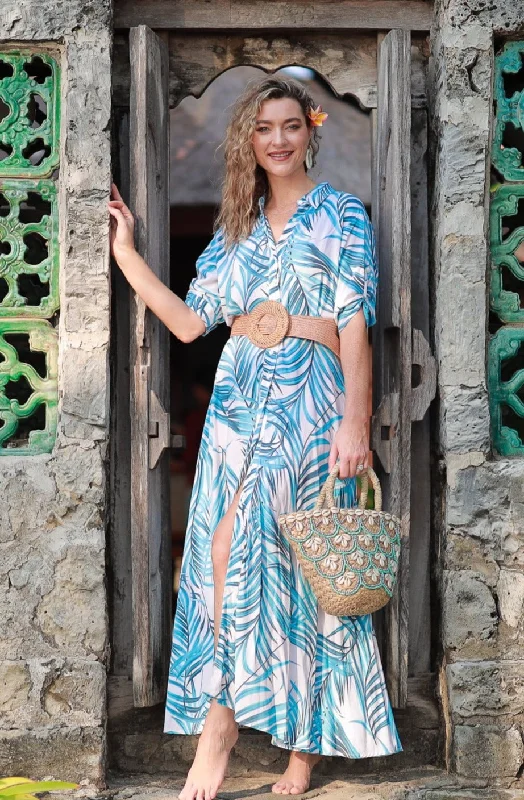 women's handmade dressesPrincess Dress / Turquoise Fern