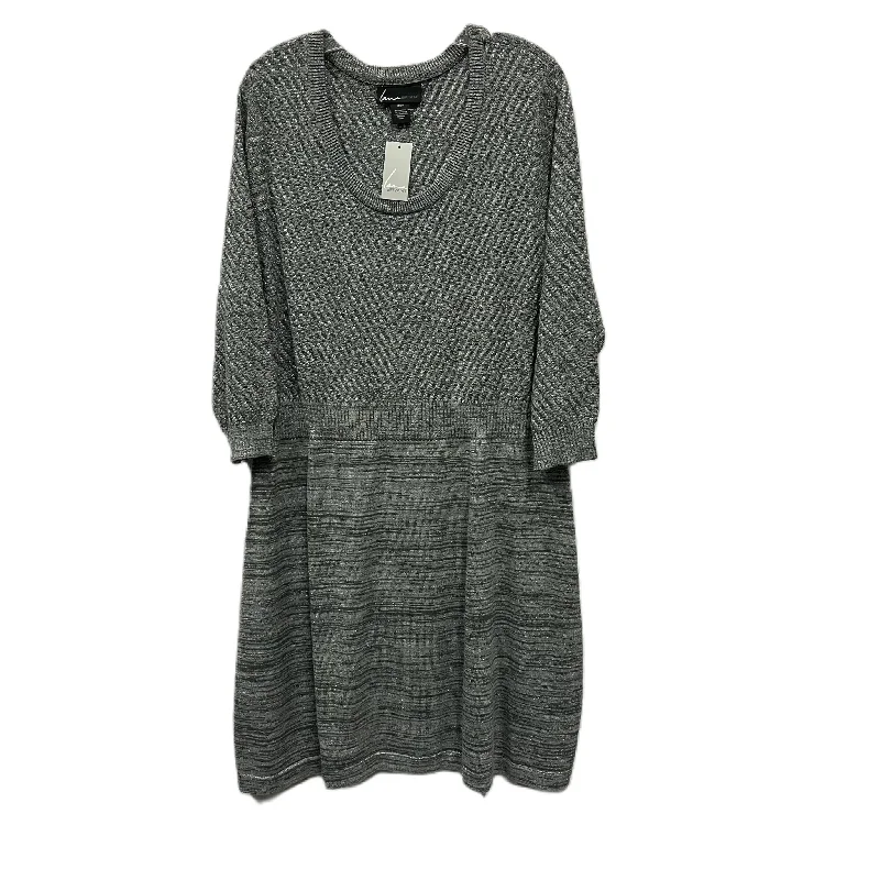 women's wrinkle-resistant dressesDress Sweater By Lane Bryant In Grey, Size: 1x