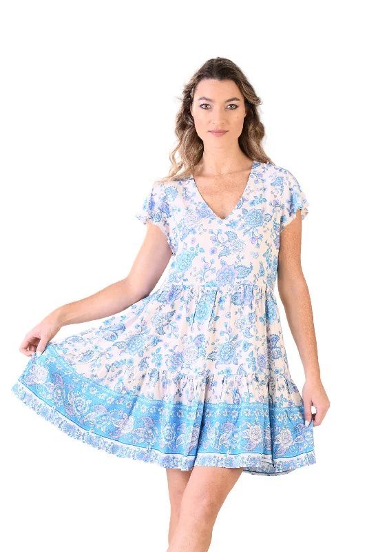 women's hourglass figure dressesDemi Dress / French Blue