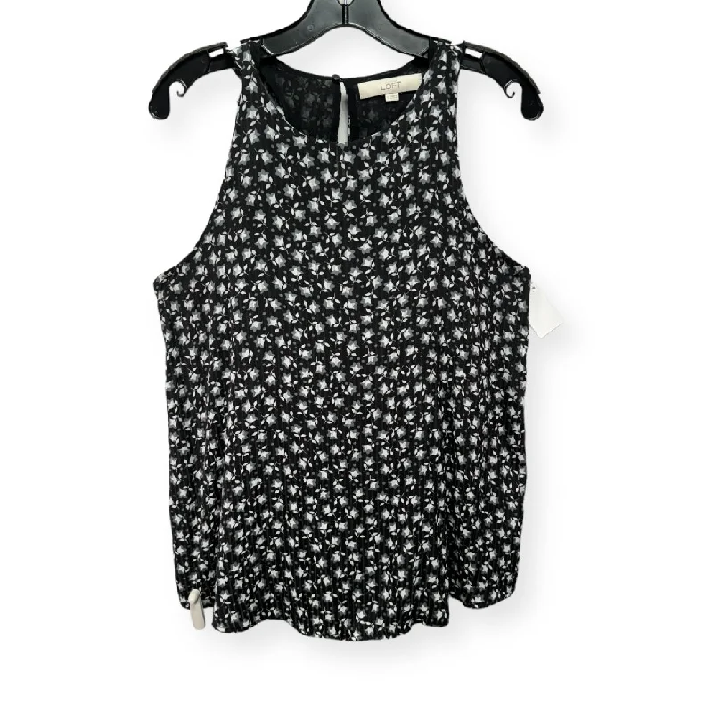 women's tops for relaxed weekendsFloral Print Top Sleeveless Loft, Size Petite   S