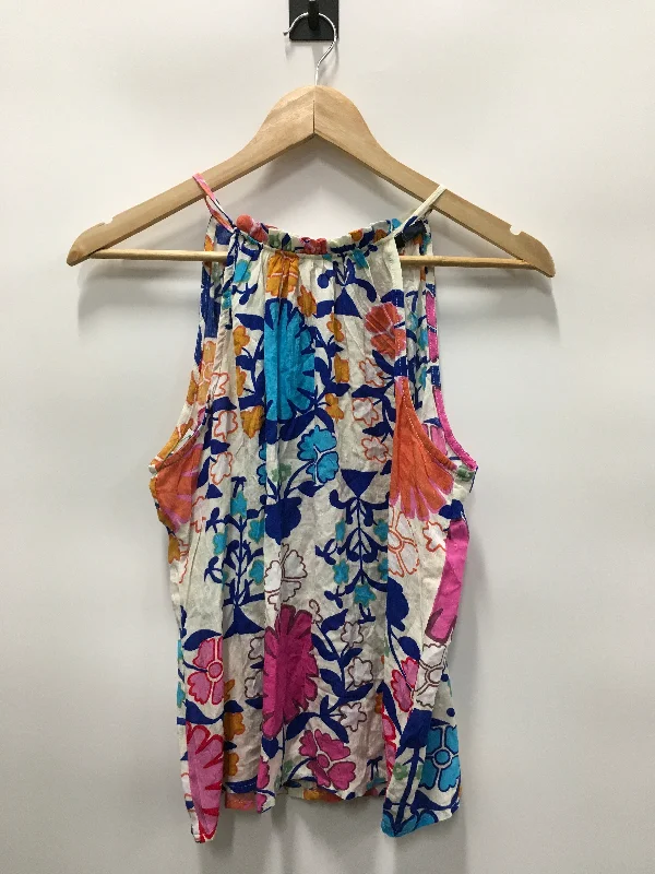 women's tops for evening soireesFloral Print Top Sleeveless Rachel Roy, Size Xs