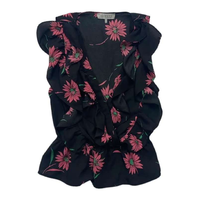 women's tops for those who love to mix and match prints and patternsFloral Print Top Sleeveless Wayf, Size S