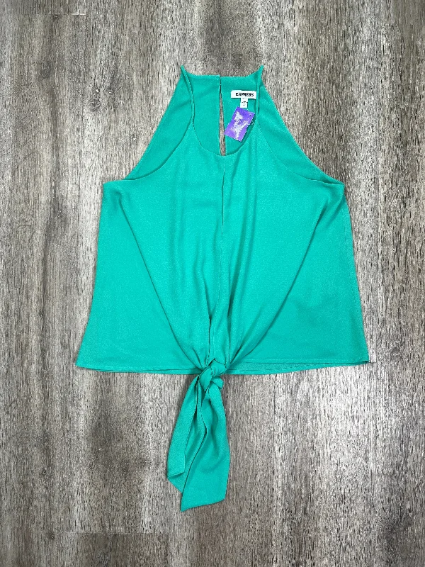 women's tops for those who want to create outfits that are both trendy and timelessGreen Top Sleeveless Express, Size S