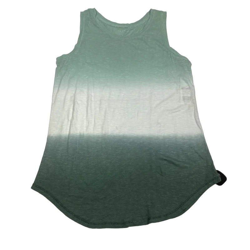 women's tops with bell sleevesGreen Top Sleeveless New Directions, Size Xl