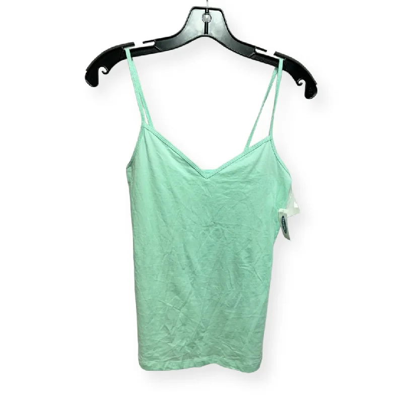 women's tops with lace-up frontsGreen Top Sleeveless Old Navy, Size M