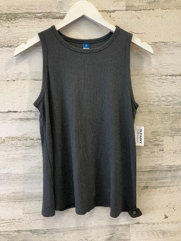 women's tops with sequin embellishmentsGrey Top Sleeveless Basic Old Navy, Size Xs