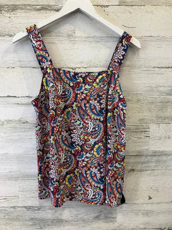 lace women's topsMulti-colored Top Sleeveless Loft, Size S