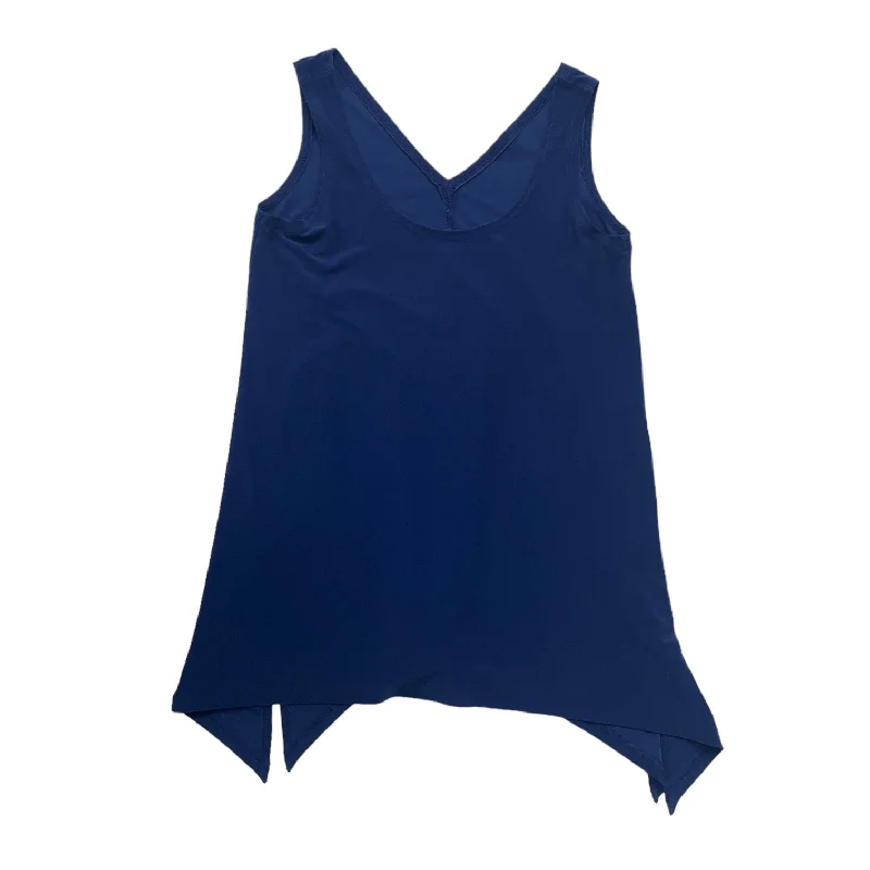 women's tops for those who want to add a pop of color to their outfitsNavy Top Sleeveless SIMPLI, Size 6