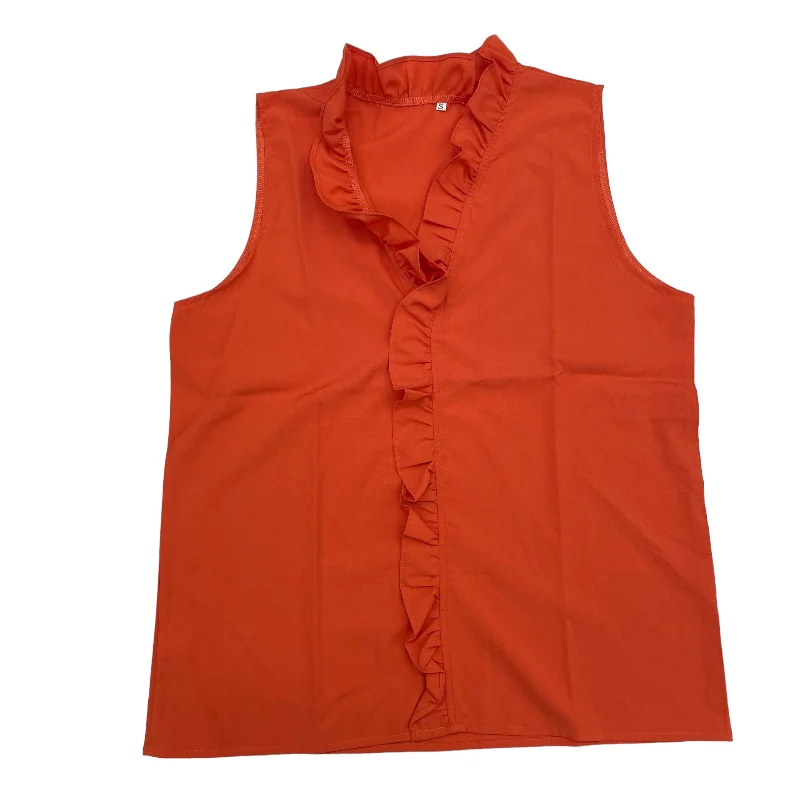 breathable women's tops for summerORANGE  CMF TOP SLEEVELESS, Size S