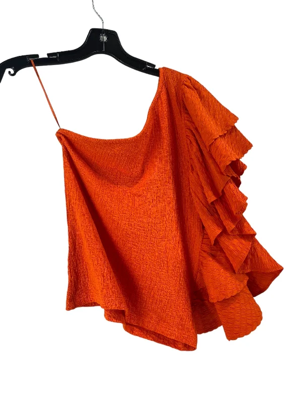 women's tops for those who want to make a bold fashion statement with their choice of topsOrange Top Sleeveless Anthropologie, Size Xxs