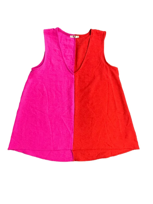 women's tops for business casual attirePink & Red Top Sleeveless Jodifl, Size S