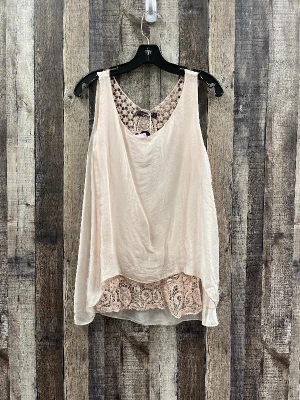 women's tops for those who want to stay cool and chic during warmer weatherPink Top Sleeveless Cme, Size S