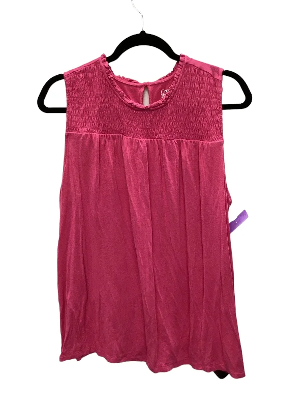 women's tops for those who want to create outfits that are both unique and memorablePink Top Sleeveless Croft And Barrow, Size Xl