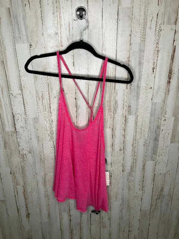 women's tops with sequin embellishmentsPink Top Sleeveless Free People, Size M