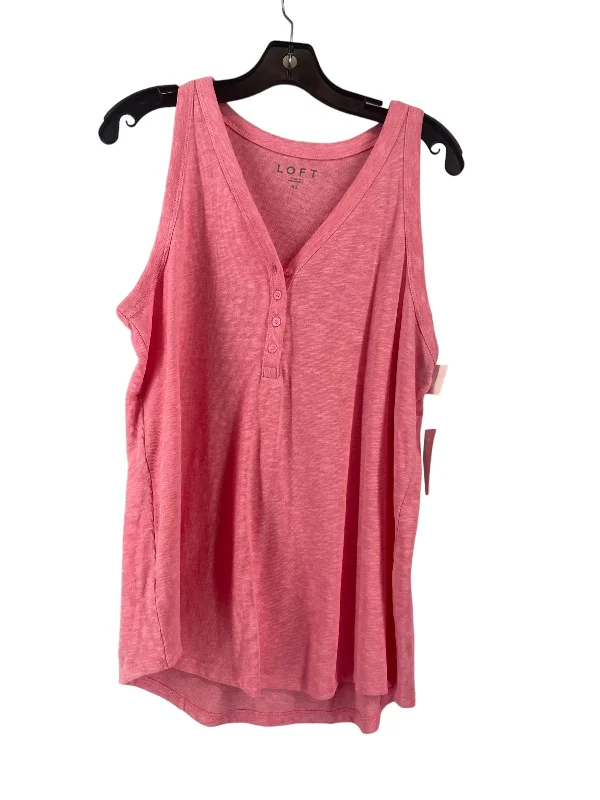 luxury women's topsPink Top Sleeveless Loft, Size Xl