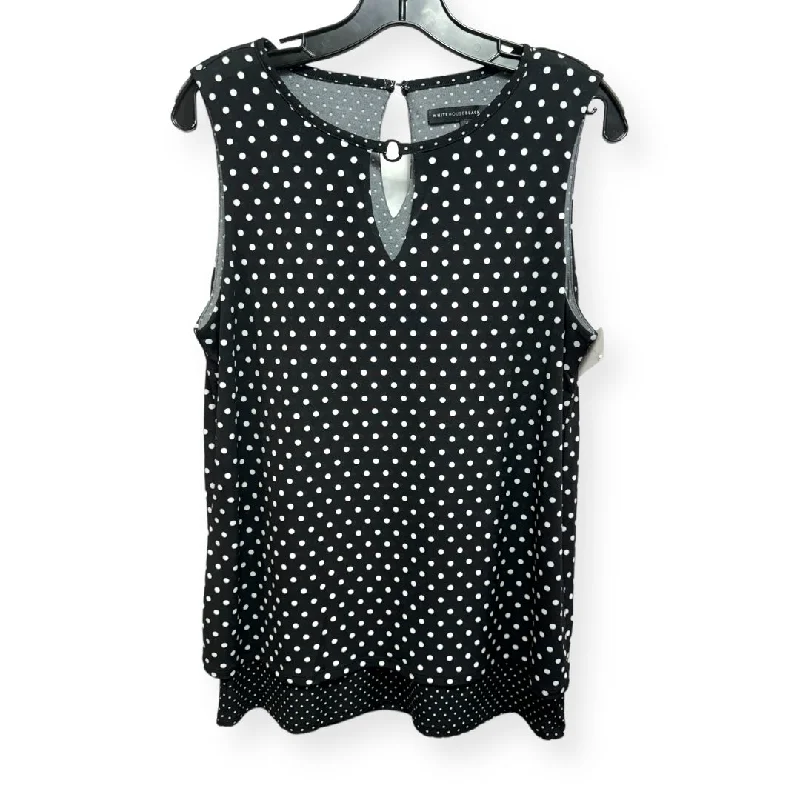 women's tops with beading accentsPolkadot Pattern Top Sleeveless White House Black Market, Size M