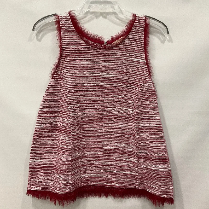 women's tops for beach outingsRed Top Sleeveless Anthropologie, Size M