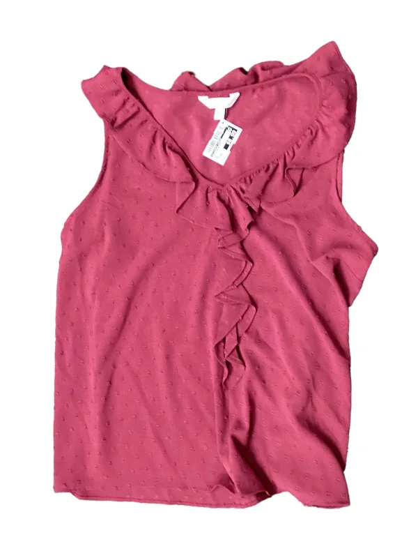 women's tops for cozy nights inRed Top Sleeveless Lc Lauren Conrad, Size Xxl