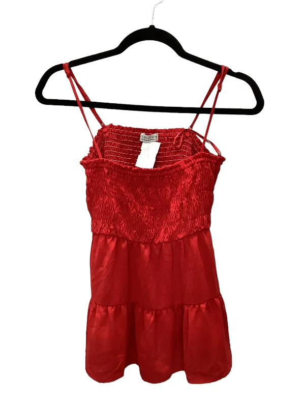 women's tops for those who love to experiment with fashionRed Top Sleeveless Paper Crane, Size M