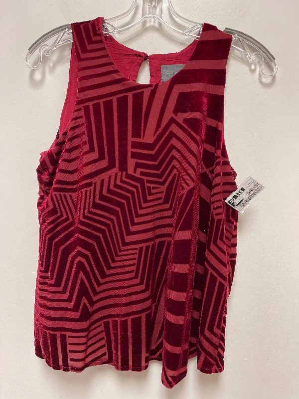 women's tops with sleeveless designsRed Top Sleeveless Sunday In Brooklyn, Size Xs