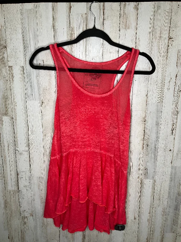 women's tops for those who refuse to compromise on styleRed Top Sleeveless We The Free, Size M