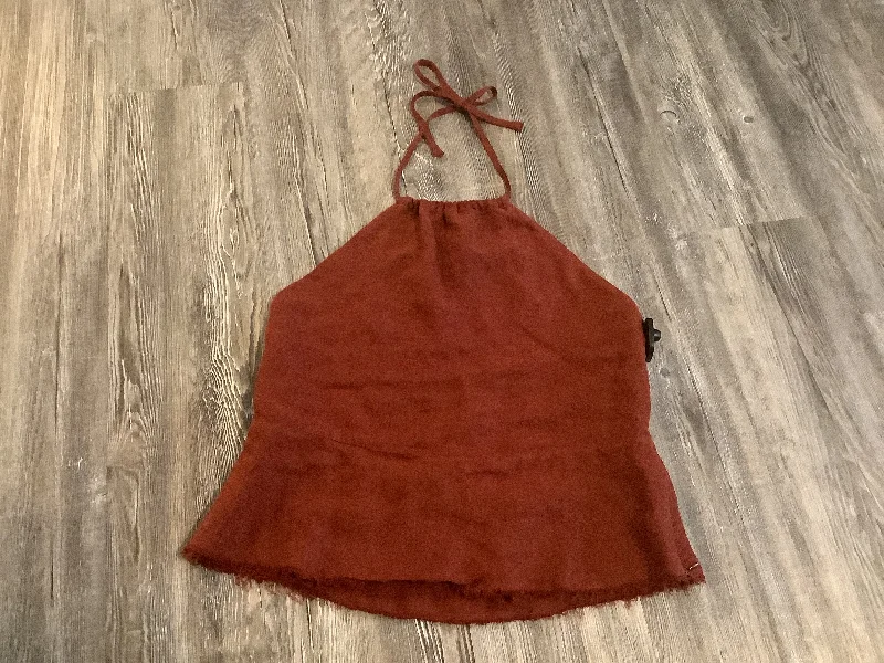 women's tops for everyday eleganceRed Top Sleeveless Zara, Size Xl