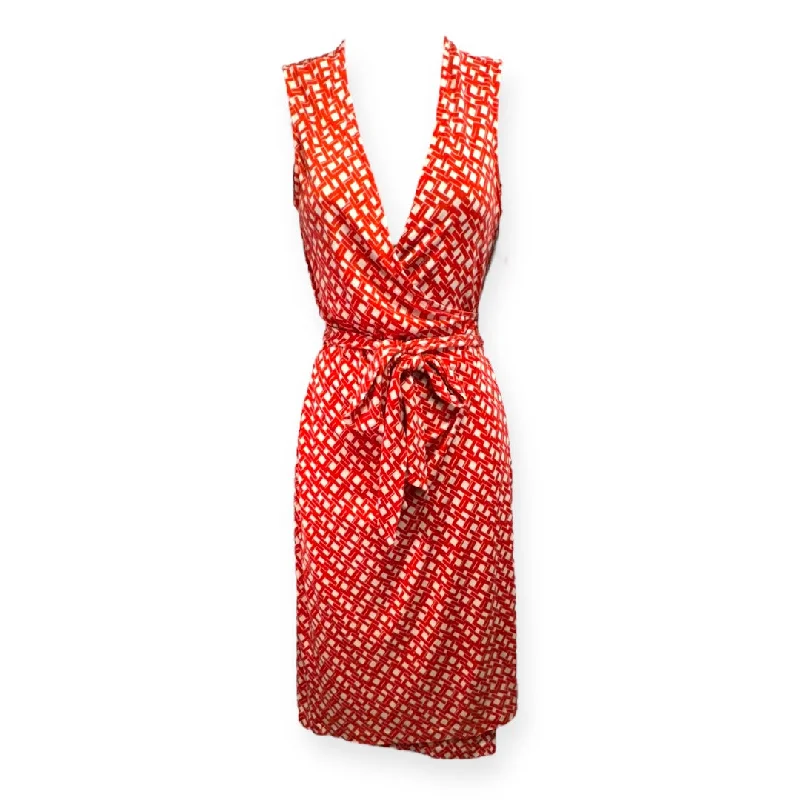 women's neon dressesJude Dress in Red & White Designer Diane Von Furstenberg, Size 2