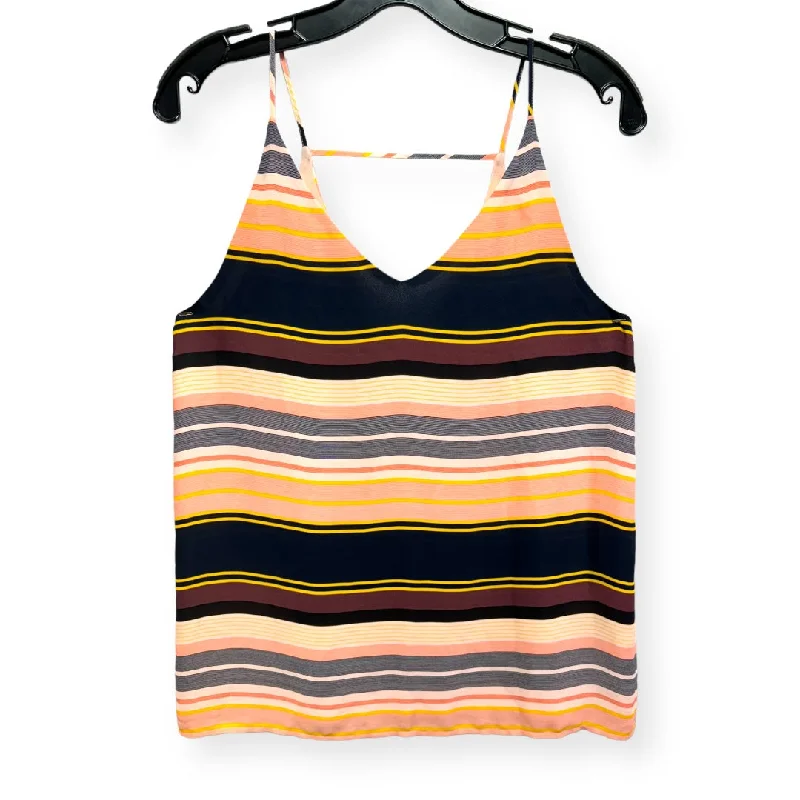 lace women's topsStriped Pattern Top Sleeveless Loft, Size S