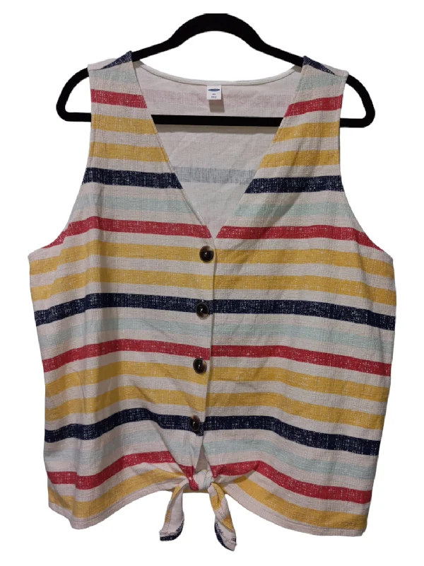 women's tops for picnics in the parkStriped Pattern Top Sleeveless Old Navy, Size Xxl