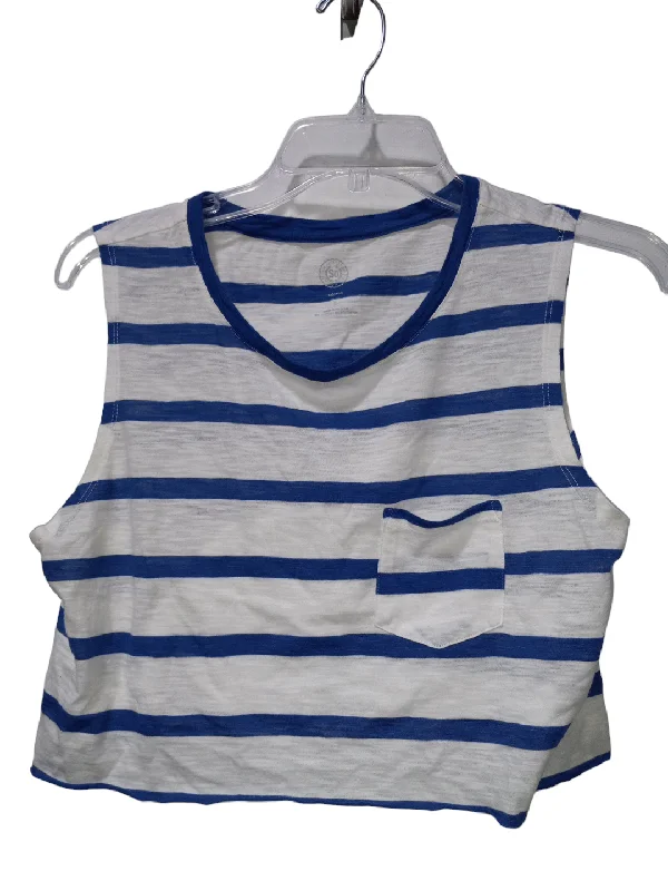 women's tops for boho-chic stylesStriped Pattern Top Sleeveless So, Size L