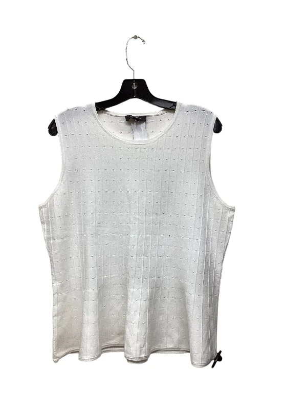 women's tops for bridal showers and baby showersWhite Top Sleeveless Ann Taylor, Size Xl