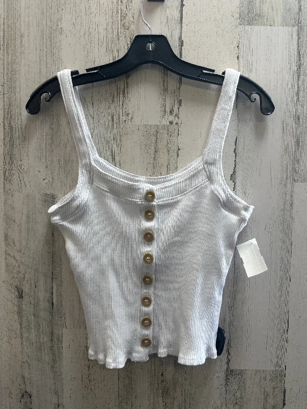 women's tops for those who love to dress up their casual looks with stylish topsWhite Top Sleeveless Free People, Size M