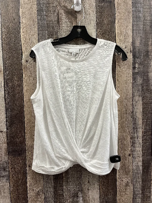 trendy women's topsWhite Top Sleeveless J. Jill, Size S Petite