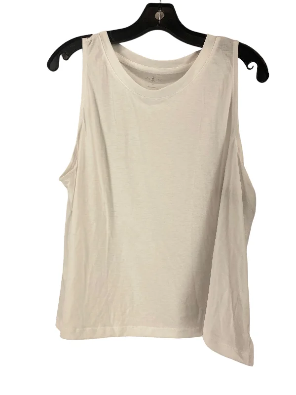 striped women's topsWhite Top Sleeveless Lou And Grey, Size Xl