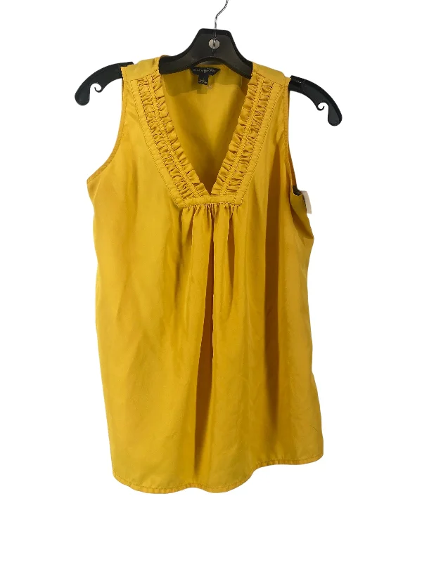 silk women's topsYellow Top Sleeveless Banana Republic, Size S