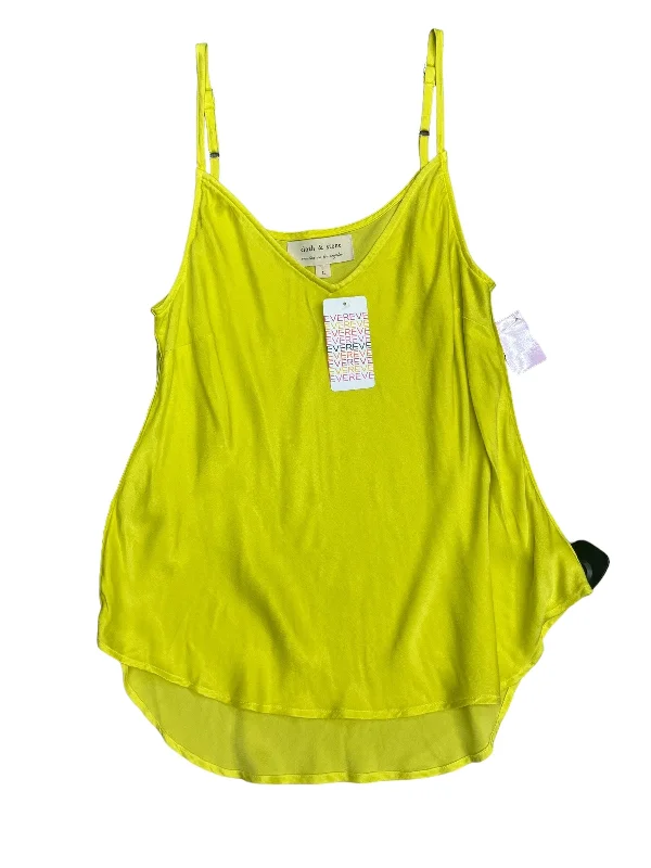 women's tops for those who want to show off their figure in a flattering wayYellow Top Sleeveless Cloth & Stone, Size L