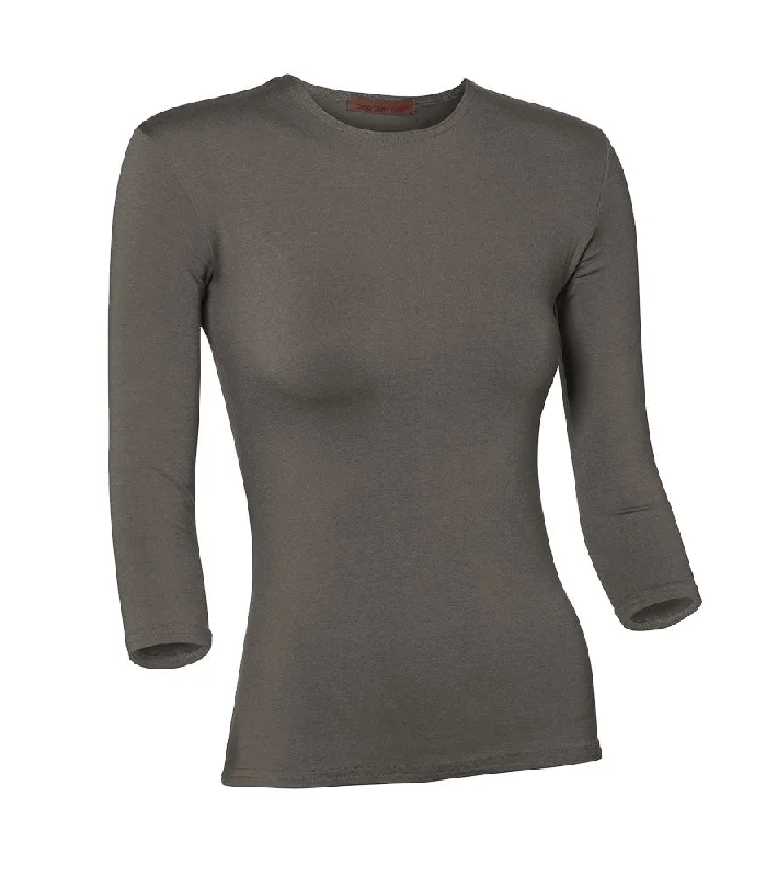 PB&J Ladies Modal 3/4 Sleeve Shell - Ash