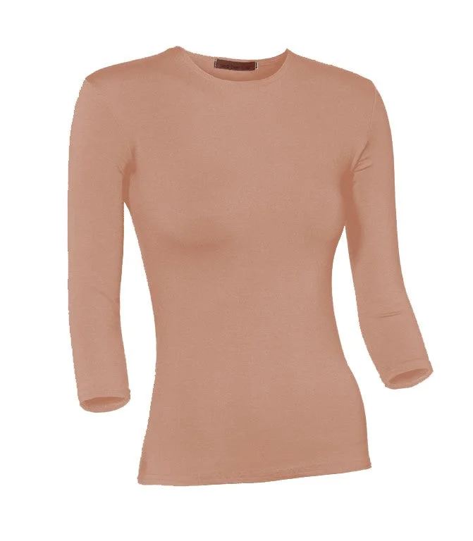 PB&J Ladies Modal 3/4 Sleeve Shell - Blush