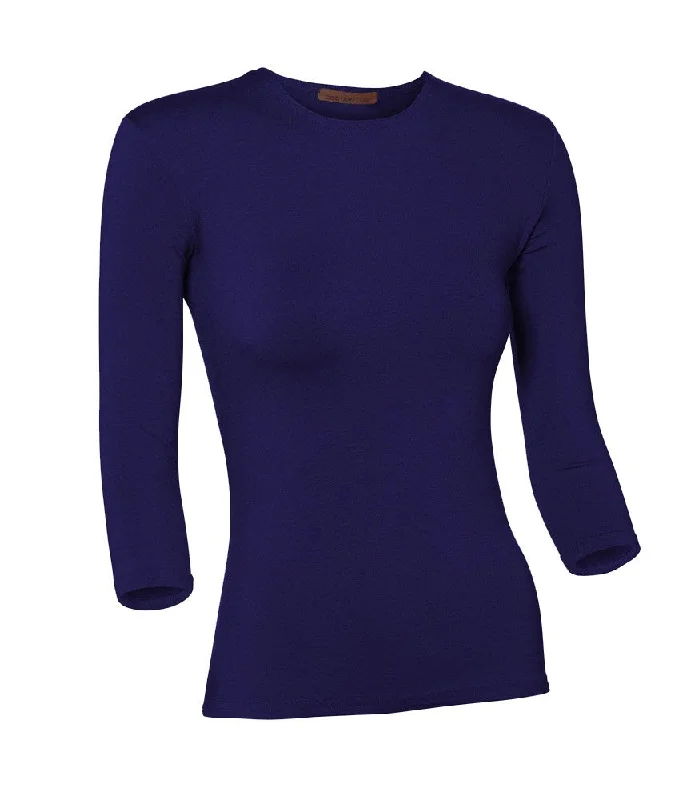 PB&J Ladies Modal 3/4 Sleeve Shell - Cobalt